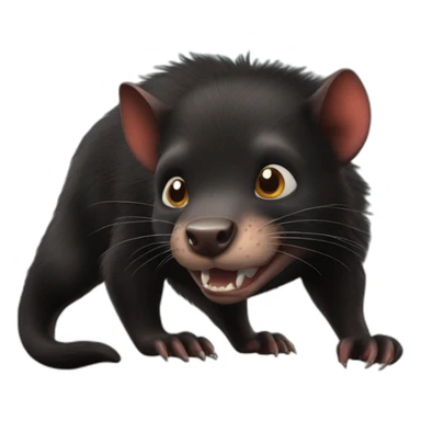 realistic Tasmanian devil showing distinctive stripe above tail sticker