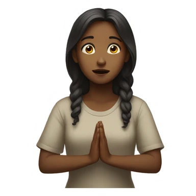 Girl pleading to God sticker