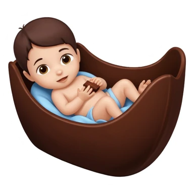 Baby in Chocolate cradle  sticker