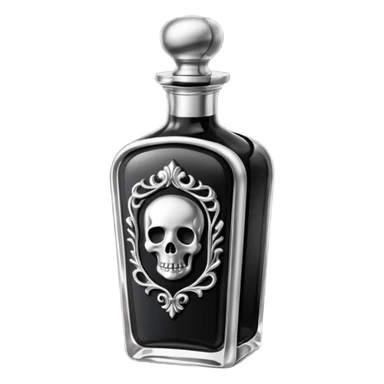 an elegant black poison bottle sticker