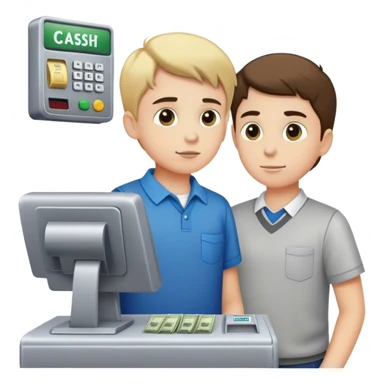 Son standing at the cash register when your parent leaves sticker