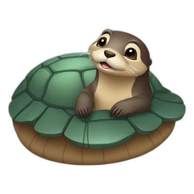 Loutre sur tortue sticker
