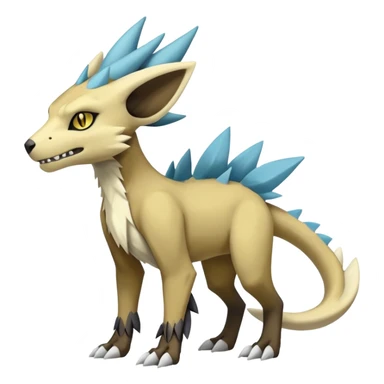 Manectric-Luxray-Cubone-Trico-Marowak-Draco-Fakémon-hybrid-creature (full body), 4 legs sticker