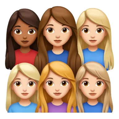 Long hair girls sticker