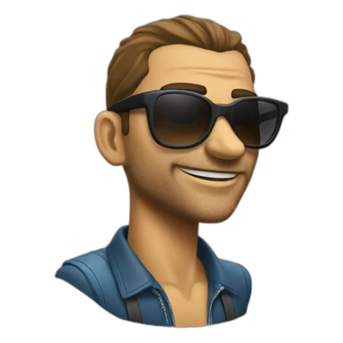 Un chacal avec des lunettes sticker