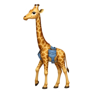 anthropomorphised giraffe wearing jeans and a t-shirt, walking upright sticker