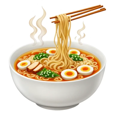 smoking hot ramen, smoking coming through it sticker