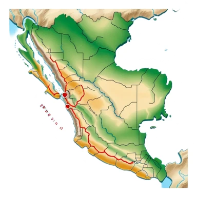 Peru map sticker