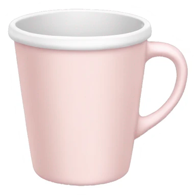 Pale pink empty ceramic coffee cup sticker