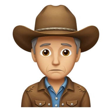 Sad cowboy sticker