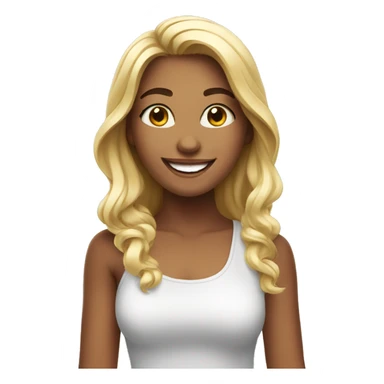 beautiful girl with smile sticker