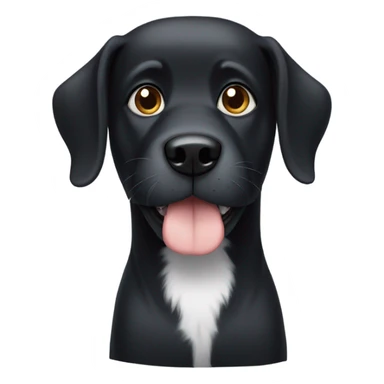 Black dog with white paws sticker
