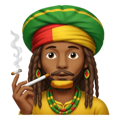 Rasta man smoking  sticker