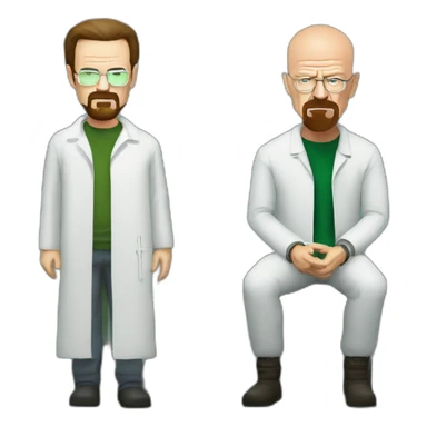 walter white making drugs with jesse pinkman sticker