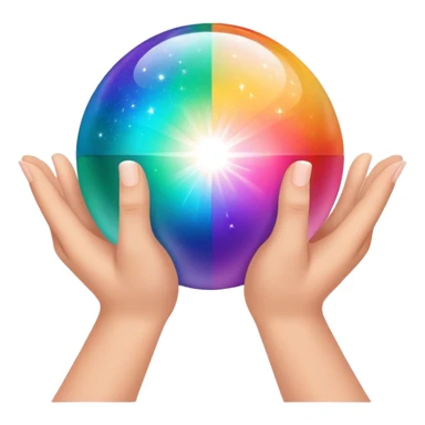  color magic ball  sparkl in your hands sticker