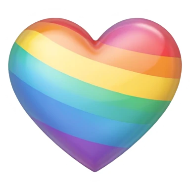 rainbow pride heart with a pastel color palette sticker