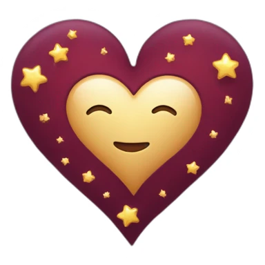 Coeur avec des étoiles sticker