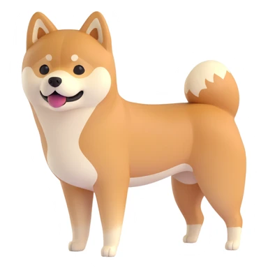 shiba inu standing, sick sticker