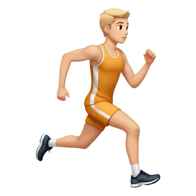 Человек который бежит и думает о GigaChat sticker