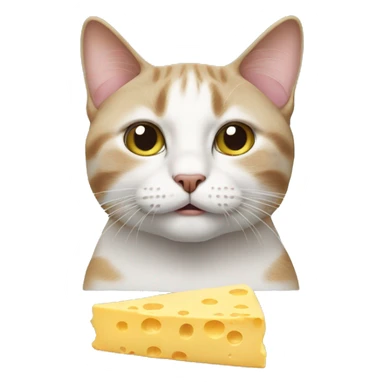 British cat with leak of cheese sticker