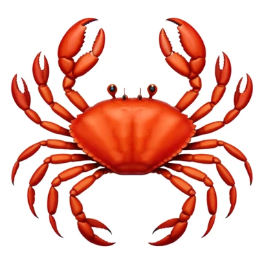 A live crab with only eight legs and two pincers sticker