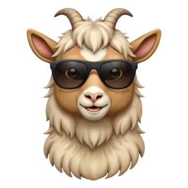 Goat with black sunglasses  sticker