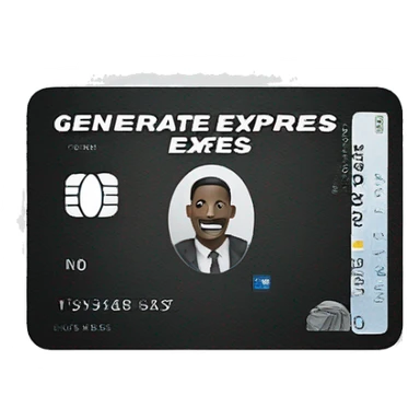 Generate a black American Express card  sticker