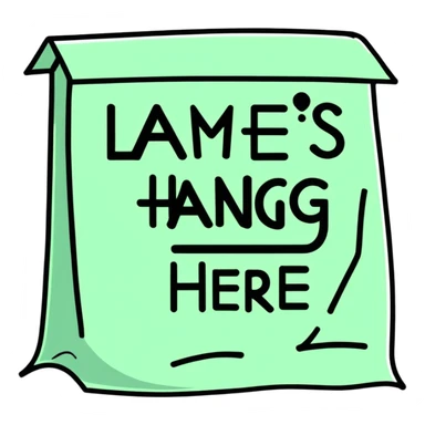 A sign that says lames can’t hang here sticker