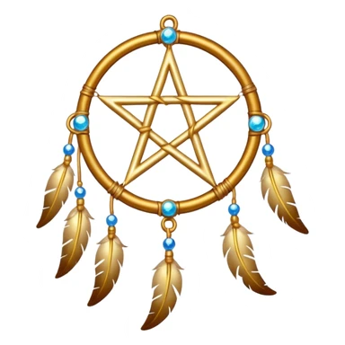 Star-shaped golden bright divine shimmering shiny sparkly glittery glowing glossy dreamcatcher  sticker