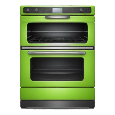 Realistic lime green oven isolated.  sticker
