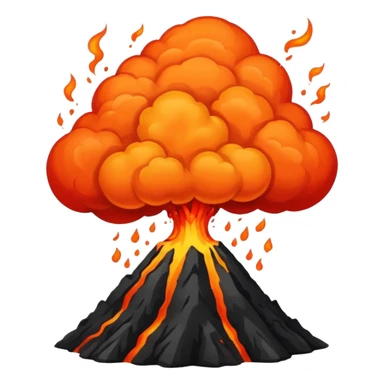 volcanic eruption  sticker