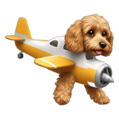 Cavapoo-flying-in-an-airplane sticker