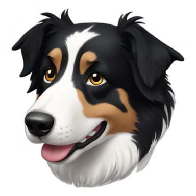 black-and-white-smoothe-coat-border-collie sticker