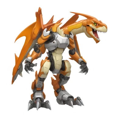 Mechanical Tyrantrum-Charizard-Medabot-Mecha full body sticker