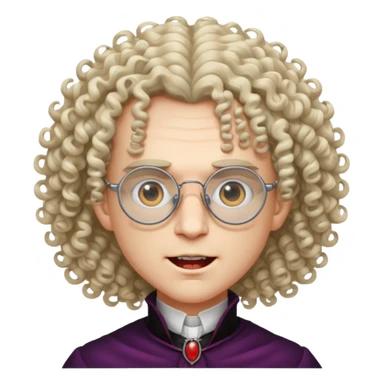 curly vampire with optical sticker