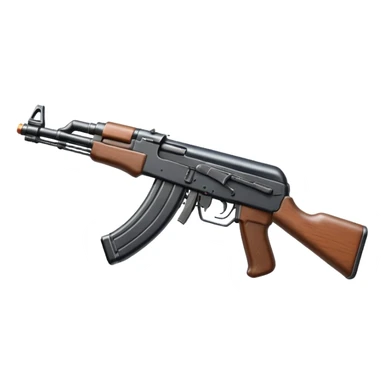 Ak 47 gun emoji in realestic and tilt it with some angle look more realestic like real gun sticker