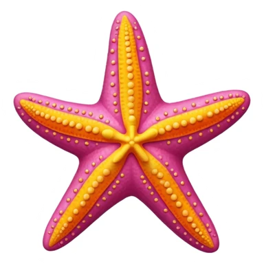 Pink orange and yellow starfish sticker
