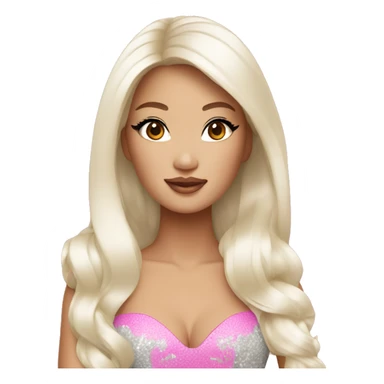 glamorous asian barbie  sticker