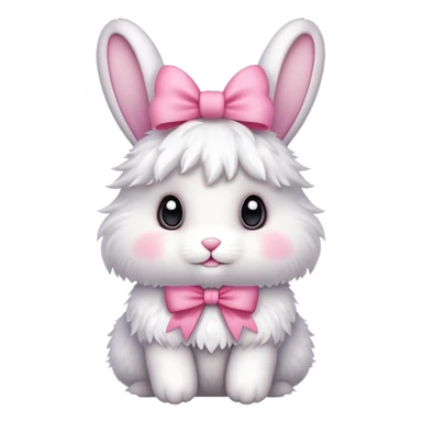 cute bunny with a bow sticker