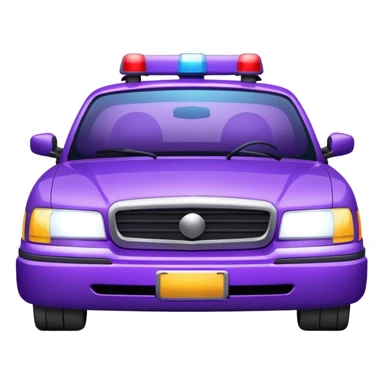 glitter purple police car light sticker