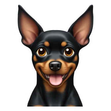 black mini pinscher dog  sticker