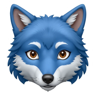 A female blue wolf  sticker