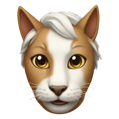 Cat with a horse mask on  sticker