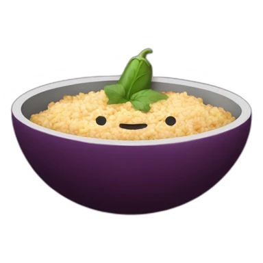 Aubergine Indian Food Bowl sticker