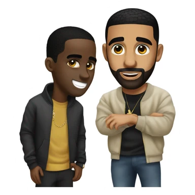 Diddy and drake sticker