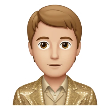 Jeremy Slate, Actor (1926-2006) with light brown hair, beige sequin outfit sticker