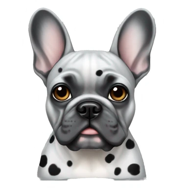 Grey French bulldog with black spots sticker