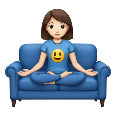 Uma mulher deitada no sofá assistindo dorama sticker