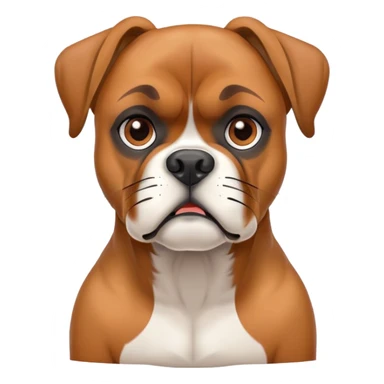 Boxer Dog with cropped ears sticker