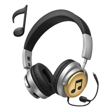 headphone with music note sticker